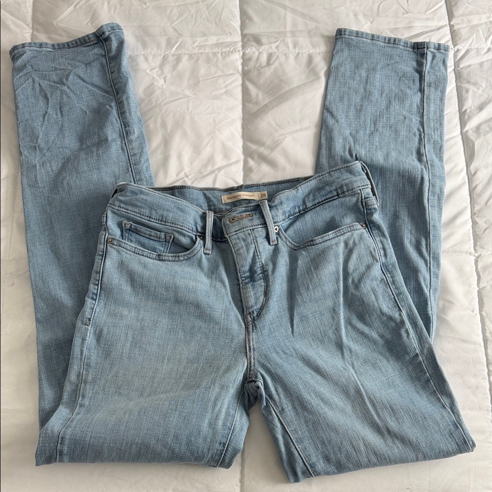 Stylish Light Blue 314 Skinny Straight Jeans